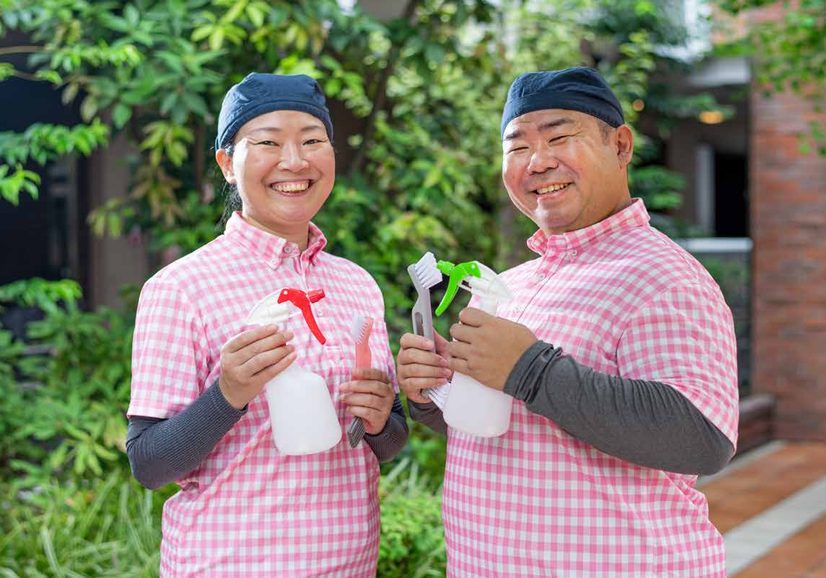 お掃除どんちゃんの夫婦2人