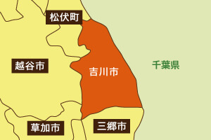 吉川市の地図