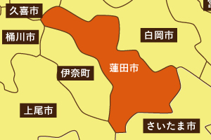蓮田市の地図