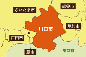 川口市の地図