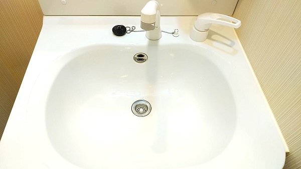 東京都足立区の洗面台クリーニング、洗面ボールの洗浄後【お掃除どんちゃん】