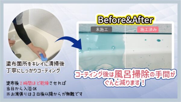 keePer浴室コーティング施工前後の比較写真｜足立区・葛飾区・川口市の浴室コーティング事例【お掃除どんちゃん】